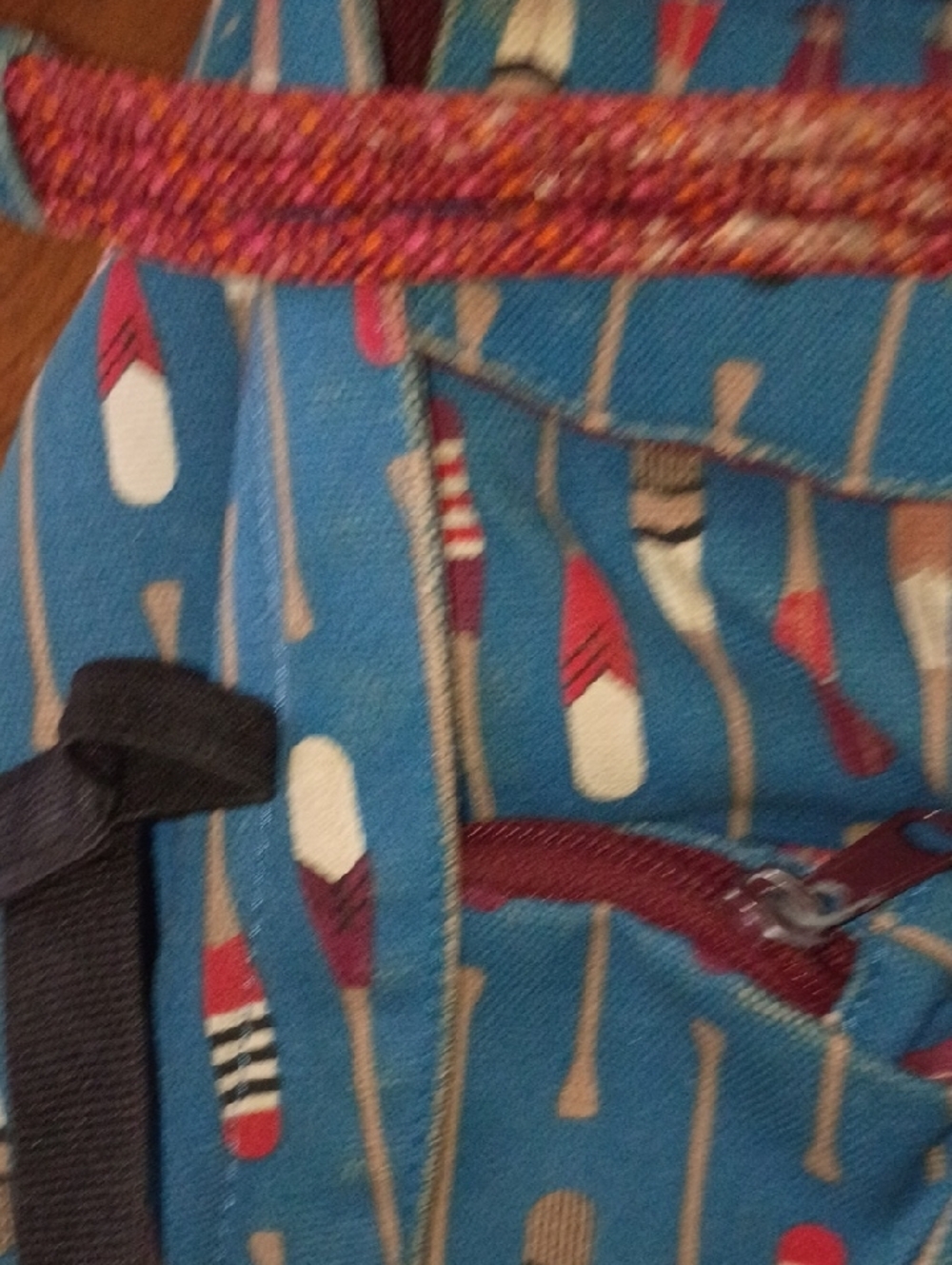 Kavu Teal Sling Bag with Red Dot Logo - Picture 14 of 16